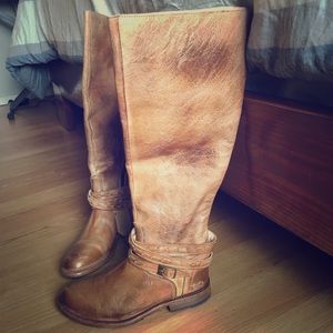 BED STU 8.5 tan rustic Eva knee High boot